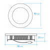 Downlight empotrar redondo 3 W blanco neutro GL Iluminación